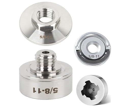 M14 Winkelschleifer, 3 Stück M14 Schnellspannmutter Schnellspanner, Feststellplatte, Spannmutterfür alle auf dem markt erhältlichen m14、5/8"-11-schnittstellen-winkelschleifer Ringtyp (5/8"-11) von Tefola