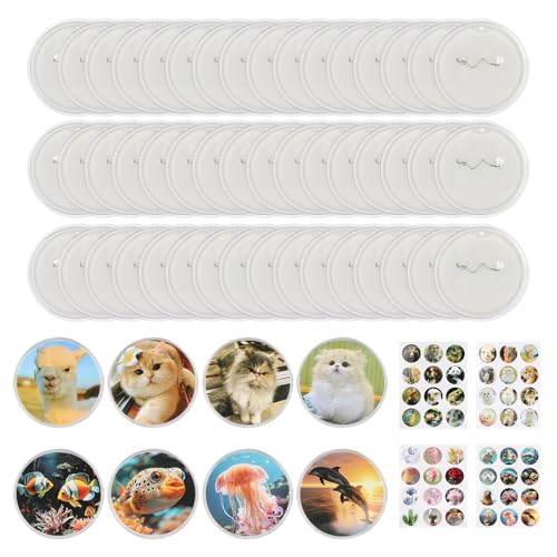 Nachfüllpackung für Badge Maschine 55 mm, mit 48 Knöpfen mit Zauberbuch und Kreisschneider, Maschinenset für Abzeichen aus Aluminium und ABS Nachfüllpackung für Badge Maschine 55 mm, mit 48 Knöpfen mit Zauberbuch und Kreisschneider, Maschinenset für Abzeichen aus Aluminium und ABS von Tefola
