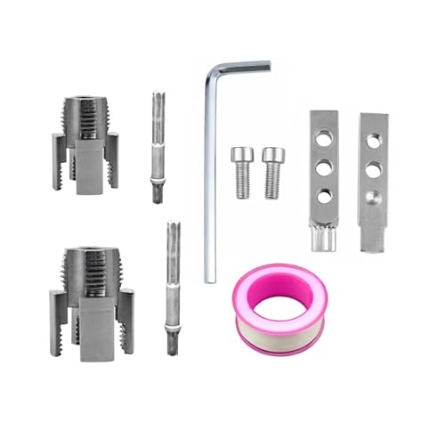 PVC Rohrgewindeschneider, Gewindeschneider set, Integrated Internal & External Pipe Threading Tool für Elektrische Bohrmaschinen, Innen und Außen PVC Rohr Gewindebohrer mit Schraubenausdreher PVC Rohrgewindeschneider, Gewindeschneider set, Integrated Internal & External Pipe Threading Tool für Elektrische Bohrmaschinen, Innen und Außen PVC Rohr Gewindebohrer mit Schraubenausdreher von Tefola