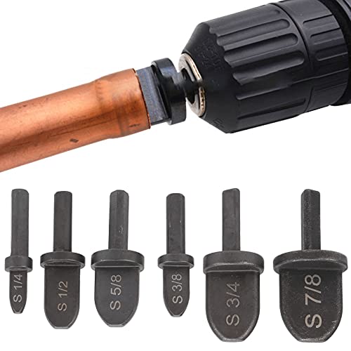 Rohr-Expander, 6-teiliges Bohrer-Werkzeugset, Kupferrohr-Stauchwerkzeug-Set, Verlängerungswerkzeug, elektrische Bohrmaschine, Zubehör für Klimaanlage Rohr-Expander, 6-teiliges Bohrer-Werkzeugset, Kupferrohr-Stauchwerkzeug-Set, Verlängerungswerkzeug, elektrische Bohrmaschine, Zubehör für Klimaanlage von Tefola