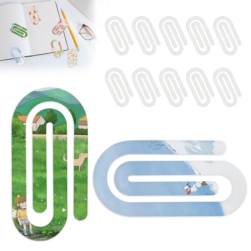 Sublimationsdruck-Rohlinge, Acryl-Büroklammern, 10,2 x 5,1 cm, Acryl, blanko, Büroklammer, Mockup, große Clips für Wärmeübertragung, DIY, Büro, Klassenzimmer (12) von Tefola