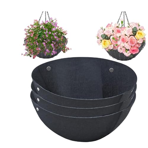 Tefola Blumenampel Hängend außen, 4 Stück Filzmatte für Pflanzen, Hängekörbe für Innenbereich, Hochwertige Pflanze Liner Schwarz für Hängetöpfe, Blumen Rebe Topf, Garten und Balkon (Rund, 14in) Tefola Blumenampel Hängend außen, 4 Stück Filzmatte für Pflanzen, Hängekörbe für Innenbereich, Hochwertige Pflanze Liner Schwarz für Hängetöpfe, Blumen Rebe Topf, Garten und Balkon (Rund, 14in) von Tefola