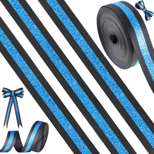 Tegeme 9,1 m Cheerleading-Band, Cheerleading-Band, Glitzerstreifen, Polyester, Handwerk für Teamgeist, Basteln, DIY, Team, Geschenkverpackung, Haarschleifen, Sport, Schlüsselband, Partyzubehör (Blau Tegeme 9,1 m Cheerleading-Band, Cheerleading-Band, Glitzerstreifen, Polyester, Handwerk für Teamgeist, Basteln, DIY, Team, Geschenkverpackung, Haarschleifen, Sport, Schlüsselband, Partyzubehör (Blau von Tegeme