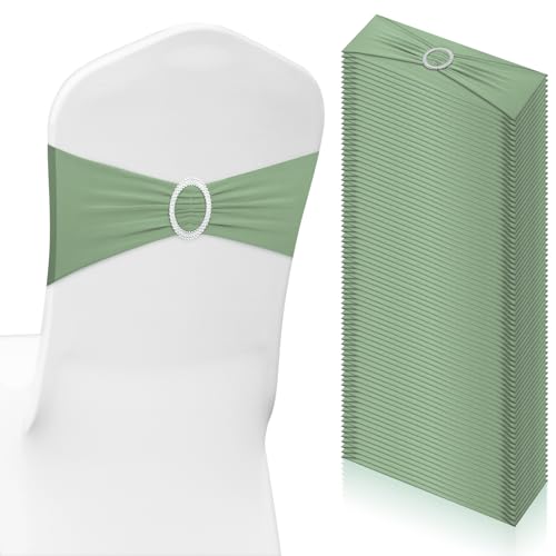 Tegeme Stuhlschärpen, Stuhlschleifen, Stretch-Stuhlschärpen, Spandex, Stuhlhussenband mit Schnalle, für Hochzeit, Hotel, Bankett, Geburtstag, Party, Heimdekoration, Salbeigrün, 80 Stück Tegeme Stuhlschärpen, Stuhlschleifen, Stretch-Stuhlschärpen, Spandex, Stuhlhussenband mit Schnalle, für Hochzeit, Hotel, Bankett, Geburtstag, Party, Heimdekoration, Salbeigrün, 80 Stück von Tegeme