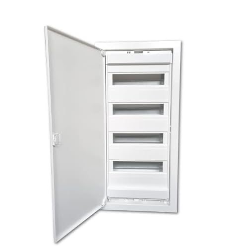 Tehno Plast U48ES Sicherungskasten Unterputz/Hohlwand - 4- Reihig für 48 Module - IP40 - Weiß - ABS / Polycarbonat - Wasserfest - Inkl. Hutschiene, PE/N Klemmen, 2x 15 Schrauben Tehno Plast U48ES Sicherungskasten Unterputz/Hohlwand - 4- Reihig für 48 Module - IP40 - Weiß - ABS / Polycarbonat - Wasserfest - Inkl. Hutschiene, PE/N Klemmen, 2x 15 Schrauben von Tehno Plast