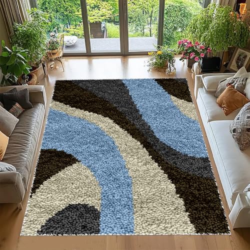 40x70 cm Knüpfteppich Zum Selber Knüpfen, Großer Teppich Knüpfen Set Erwachsene, Anfänger und Erwachsene Teppich Making Kit Zum Selber Knüpfen Teppiche von Tehocwiz