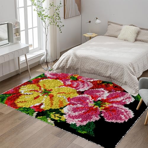 Knüpfteppich Zum Selber Knüpfen, Großer Teppich Knüpfen Set Erwachsene 80x115 cm Knüpfset Latch Hook Kit Handarbeiten, Anfänger Teppich Making Kit zum Selber Knüpfen Teppiche Knüpfteppich Zum Selber Knüpfen, Großer Teppich Knüpfen Set Erwachsene 80x115 cm Knüpfset Latch Hook Kit Handarbeiten, Anfänger Teppich Making Kit zum Selber Knüpfen Teppiche von Tehocwiz