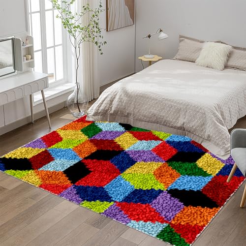 Knüpfteppich Zum Selber Knüpfen, Großer Teppich Knüpfen Set Erwachsene 80x115 cm Knüpfset Latch Hook Kit Handarbeiten, Anfänger Teppich Making Kit zum Selber Knüpfen Teppiche Knüpfteppich Zum Selber Knüpfen, Großer Teppich Knüpfen Set Erwachsene 80x115 cm Knüpfset Latch Hook Kit Handarbeiten, Anfänger Teppich Making Kit zum Selber Knüpfen Teppiche von Tehocwiz