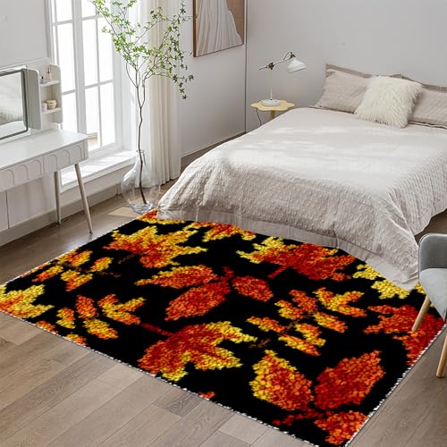 Tehocwiz 140x160 cm Knüpfteppich Zum Selber knüpfen Tapisserie Teppich Knüpf-Sets Knüpfsets Latch Hook Kit Selbst Knüpfen Set für Erwachsene Knüpfhaken-Sets für Anfänger von Tehocwiz