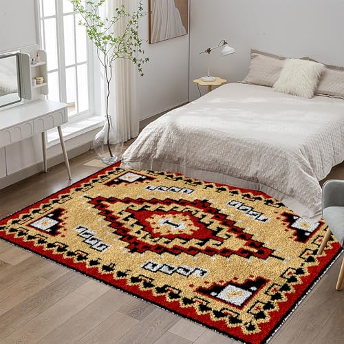 Tehocwiz 40x70 cm Knüpfteppich Zum Selber knüpfen Tapisserie Teppich Knüpf-Sets Knüpfsets Latch Hook Kit Selbst Knüpfen Set für Erwachsene Knüpfhaken-Sets für Anfänger von Tehocwiz