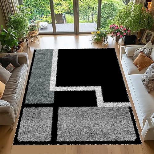 Tehocwiz Knüpfteppich Zum Selber Knüpfen 40x70 cm Knüpfhaken-Sets für Anfänger, Tapisserie Teppich Knüpf-Sets Knüpfsets Latch Hook Kit Selbst Knüpfen Set für Erwachsene von Tehocwiz