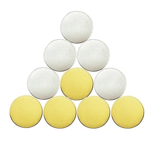 10 Stück Blanko-Challenge-Münzen zum Gravieren, Zinklegierung, je 5 Stück Gold/Silber überzogene 40 mm Münzrohlinge für Lasergravur mit Kunststoffkoffer – Metall-Laser-Gravierbares Muster für DIY 10 Stück Blanko-Challenge-Münzen zum Gravieren, Zinklegierung, je 5 Stück Gold/Silber überzogene 40 mm Münzrohlinge für Lasergravur mit Kunststoffkoffer – Metall-Laser-Gravierbares Muster für DIY von Teikitizi