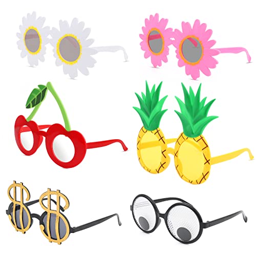 Teklemon Party Brillen 6 Stück Hawaiian Tropical Sonnenbrillen, Lustige Brillen Halloween Brille Kostüm Party Sonnenbrille für Strand/Christmas Thema Dekoration,Christmas Party Zubehör,Foto Requisite Teklemon Party Brillen 6 Stück Hawaiian Tropical Sonnenbrillen, Lustige Brillen Halloween Brille Kostüm Party Sonnenbrille für Strand/Christmas Thema Dekoration,Christmas Party Zubehör,Foto Requisite von Teklemon