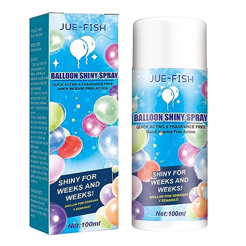 Teksome Ballonglanz-Spray – Glanzspray für Luftballons 100 ml – Ballon-Aufheller-Spray für ein brillantes Aussehen, verbessert das Dekor für Geburtstage, Hochzeiten, schnelles Auftragen, kein Tropfen von Teksome