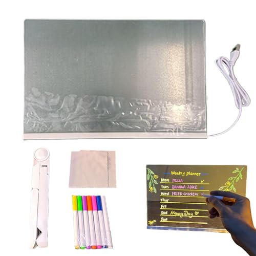 Teksome Beleuchtete Schreibtafel, LED-Trockenlöschtafel,LED-Notiztafel, beleuchtete, trocken abwischbare Tafel mit Ständer - Wiederverwendbares leuchtendes Zeichenbrett, leuchtendes Schreibbrett für Teksome Beleuchtete Schreibtafel, LED-Trockenlöschtafel,LED-Notiztafel, beleuchtete, trocken abwischbare Tafel mit Ständer - Wiederverwendbares leuchtendes Zeichenbrett, leuchtendes Schreibbrett für von Teksome