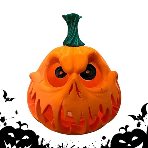 Teksome Halloween-Kürbis-Lampe – gruselige beleuchtete Kürbis-Dekorationen – Herbst-Kürbis- , Nachtlicht-Tischdekoration, -Requisiten für Vitrine, gestufter Tabletttisch von Teksome