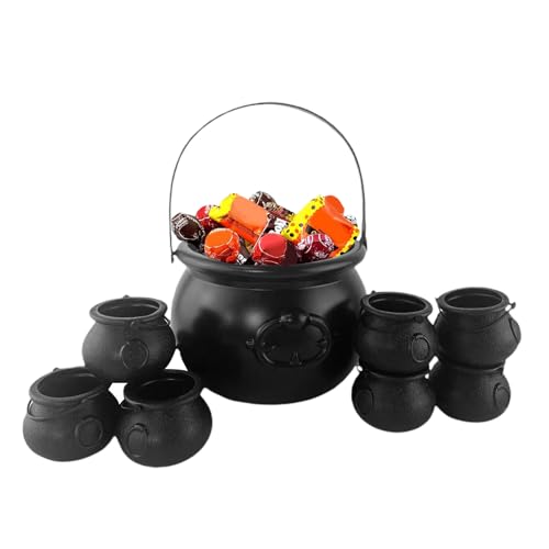 Teksome Kessel-Halloween-Dekoration – 9 Stück hängende Kessel-Süßigkeitenheber, gruselige Schwarze Hexenkessel-Desserts, Süßigkeiten-Servierschalen für Hokuspokus-Partys, Halloween-Dekorationen Teksome Kessel-Halloween-Dekoration – 9 Stück hängende Kessel-Süßigkeitenheber, gruselige Schwarze Hexenkessel-Desserts, Süßigkeiten-Servierschalen für Hokuspokus-Partys, Halloween-Dekorationen von Teksome