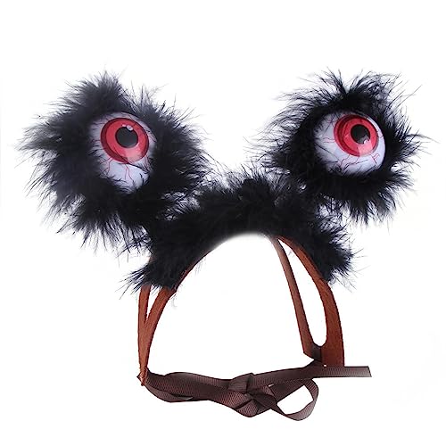 Teksome Leuchtender Halloween-Stirnband, elastisches Halloween-Kostüm-Zubehör, Halloween-Augen-Stirnbänder mit leuchtenden Augen, Halloween-Kostüm-Zubehör für Horror-Party von Teksome