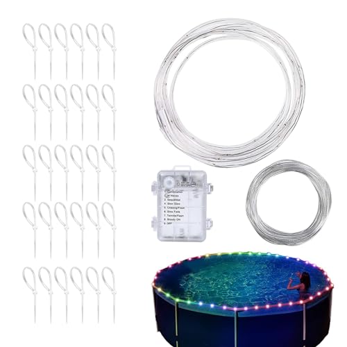 Teksome Lichterkette für den Außenbereich, farbwechselnde LED-Lichtstreifen, wasserdicht, 16 Farben, Fernbedienung für Camping, Zuhause, Hof, Auto von Teksome