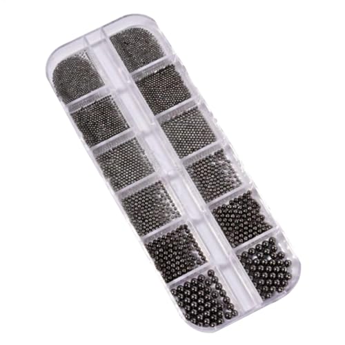 Teksome Nagelperlen Tiny | Nail Charm Zubehör - 3D Gemischte Größen Kaviar Perlen Charm Gold Silber Stahl Kugeln Dekoration für Maniküre Lieferungen Teksome Nagelperlen Tiny | Nail Charm Zubehör - 3D Gemischte Größen Kaviar Perlen Charm Gold Silber Stahl Kugeln Dekoration für Maniküre Lieferungen von Teksome