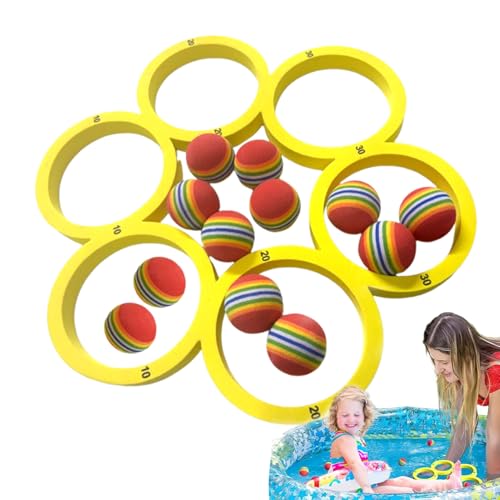Teksome Poolspiele Für Erwachsene,Schwimmbad Wurfspiel Zum Werfen Und Fangen - Interaktive Wassersportaktivität Mit 12 Regenbogenbällen Für Kinder, Erwachsene, Familie, Freunde Und Gruppenaktivitäten Teksome Poolspiele Für Erwachsene,Schwimmbad Wurfspiel Zum Werfen Und Fangen - Interaktive Wassersportaktivität Mit 12 Regenbogenbällen Für Kinder, Erwachsene, Familie, Freunde Und Gruppenaktivitäten von Teksome
