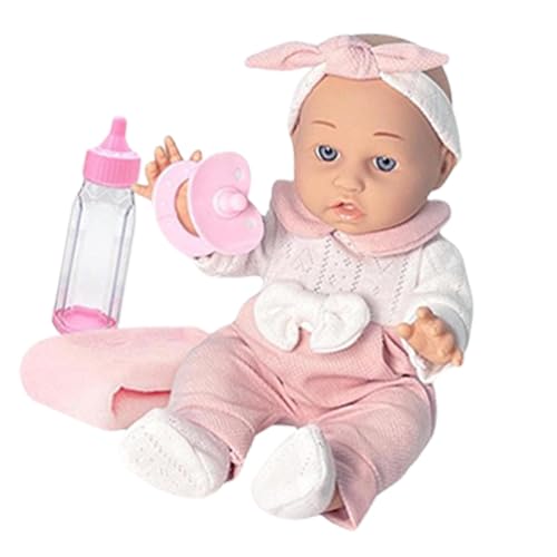 Teksome Realistische Kleinkindpuppe, wiedergeborene Puppe - Lebendige Kleinkindpuppe - 12-Zoll-weiche wiedergeborene Kleinkind-Jungenpuppen mit Kleidung, Flasche und Schnuller, wiedergeborenes von Teksome