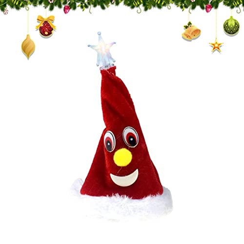Teksome Singender Weihnachtsbaum | Elektrische animierte Musik Weihnachtsmütze & Baumspielzeug - Party-Schaukel-Neuheit, lustige Verzierung für Weihnachtsdekoration von Teksome