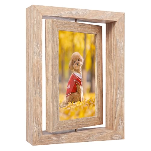 Drehbarer schwebender Bilderrahmen, individueller Holz-Bilderrahmen (Grundfarbe) von Tel Charme *