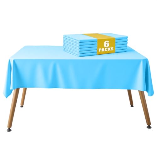 Lange Tischdecke aus Kunststoff, 274 x 137 cm, blaue Einweg-Tischdecken, rechteckig, ideal für Hochzeit, Restaurant, Party-Dekoration, Outdoor- und Themenveranstaltungen, 6 Stück Lange Tischdecke aus Kunststoff, 274 x 137 cm, blaue Einweg-Tischdecken, rechteckig, ideal für Hochzeit, Restaurant, Party-Dekoration, Outdoor- und Themenveranstaltungen, 6 Stück von Tel Charme *