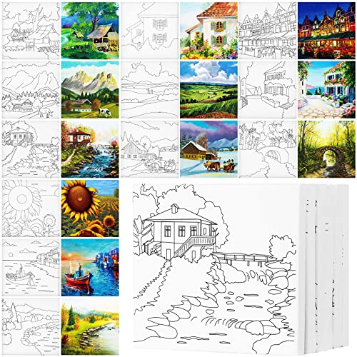 Teling 12-teiliges Vorgezeichnetes Leinwand-Set für Erwachsene - Zum Malen, Vorgedruckt, Umriss für DIY-Malerei, Partyzubehör - 15,2 x 15,2 x 1,5 cm Teling 12-teiliges Vorgezeichnetes Leinwand-Set für Erwachsene - Zum Malen, Vorgedruckt, Umriss für DIY-Malerei, Partyzubehör - 15,2 x 15,2 x 1,5 cm von Teling