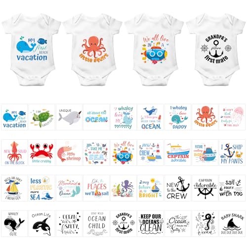 Teling 36 Stück Bügelbilder Baby Shower Sets Bügelbilder Patches Lätzchen Herstellung Kit Dekoration Kit Lustige Patch Maker für T-Shirts Teling 36 Stück Bügelbilder Baby Shower Sets Bügelbilder Patches Lätzchen Herstellung Kit Dekoration Kit Lustige Patch Maker für T-Shirts von Teling
