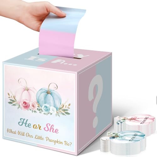 Teling 62 Stück Baby Gender Reveal Pull Out Spiele mit Abstimmungsbox Kürbis Wahlkarten Rosa und Blau Streifen Abstimmspiel Kleiner Kürbis Babyparty Dekorationen Taufe Geburtstag Party Supplies Teling 62 Stück Baby Gender Reveal Pull Out Spiele mit Abstimmungsbox Kürbis Wahlkarten Rosa und Blau Streifen Abstimmspiel Kleiner Kürbis Babyparty Dekorationen Taufe Geburtstag Party Supplies von Teling