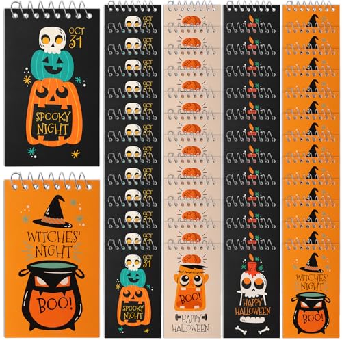 Teling Halloween-Notizblock, 7,6 x 12,7 cm, kleine Halloween-Notizblöcke, Spiralbindung, Mini-Notizblöcke, 75 Seiten, Kürbis-Boo Pocket liniert, Notizbuch für Schule, Büro, Party, Gastgeschenke, 50 Teling Halloween-Notizblock, 7,6 x 12,7 cm, kleine Halloween-Notizblöcke, Spiralbindung, Mini-Notizblöcke, 75 Seiten, Kürbis-Boo Pocket liniert, Notizbuch für Schule, Büro, Party, Gastgeschenke, 50 von Teling