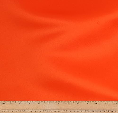 Télio 23599-39-15Y Roselyn Satin Stoff, Polyester, Orange Crush von Télio