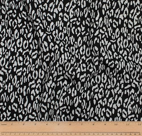 Télio 43610-01-15Y Kaia Knit Stoff, Polyester-Mischung, Weiß/Schwarz von Télio