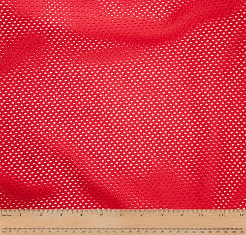 Télio 44639-05-15Y Sportnetz Stoff, Polyester, Rot/Ausflug, einfarbig (Getaway Solids) von Télio