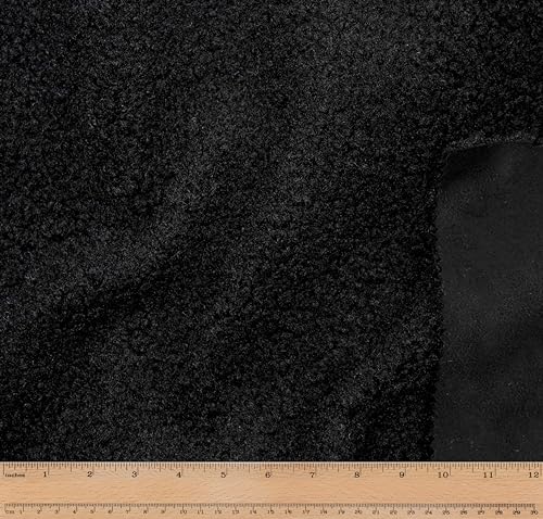 Télio 44705-02-10Y Sherpa-Wildleder Stoff, Polyester, Schwarz von Télio