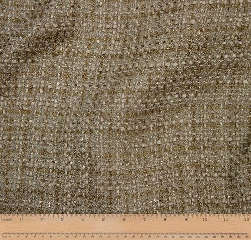 Télio 44749-06-15Y Roxy Tweed Stoff, Polyester, Taupe, 58 Inches von Télio