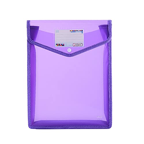 A4 Dokumententasche Sammelmappen Projektmappen farbig, Dokumentenmappe Brieftaschen, Projektmappen mit Druckknopf, mit Druckknopf Kunststoff Umschlag Mappe, Wasserdicht Transparent von Telismei