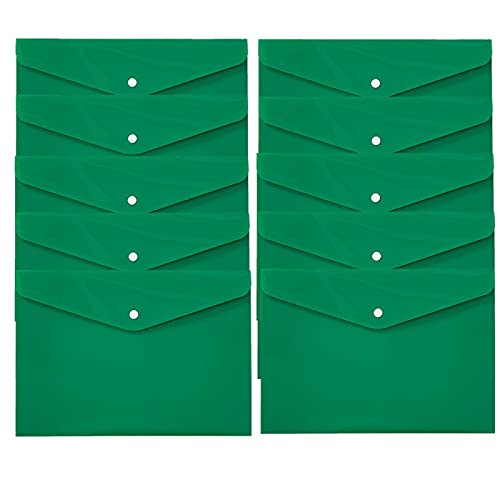 Dokumententaschen A4 10 Stück, Dokumentenmappe Brieftaschen, Mit Druckknopf Kunststoff Umschlag Mappe,Wasserdichte Brieftasche A4 Sichttaschen, zum Abheften, sortiert,—Grün Dokumententaschen A4 10 Stück, Dokumentenmappe Brieftaschen, Mit Druckknopf Kunststoff Umschlag Mappe,Wasserdichte Brieftasche A4 Sichttaschen, zum Abheften, sortiert,—Grün von Telismei