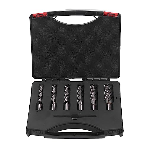 7-teiliges Ringschneider-3-Flöten-Mag-Bohrer-Set aus Hartmetall-Stahl-Kernbohrer-Set Für Metall. Es Gibt Eine Pleuelstange, 6 Verschiedene Mag-Bohrer Mit 13 Mm, 15 Mm, 17 Mm, 19 Mm, 21 Mm Und 25 Mm, M 7-teiliges Ringschneider-3-Flöten-Mag-Bohrer-Set aus Hartmetall-Stahl-Kernbohrer-Set Für Metall. Es Gibt Eine Pleuelstange, 6 Verschiedene Mag-Bohrer Mit 13 Mm, 15 Mm, 17 Mm, 19 Mm, 21 Mm Und 25 Mm, M von Telituny