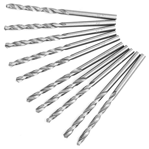 HSS-Bohrer Set, 3mm/3.2mm/3.5mm Spiralbohrer für Metall & Holz, Hochleistungs-Bohrer für Edelstahl, Eisen, Kupfer, Aluminium, Kompatibel mit ((3.0 Hochgeschwindigkeitsstahl 10 von Telituny