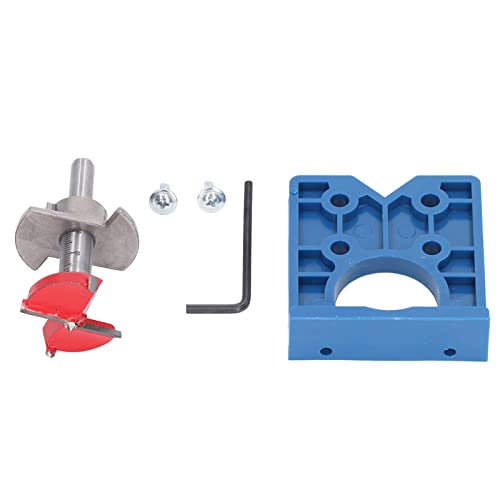 Telituny Bohrschablone für Scharniere, 35mm Scharnierbohrschablone mit Hartmetallbohrer, Präzisions Bohrführung für Möbelscharniere, Kompatibel mit Bohrmaschine & Ständerbohrer von Telituny