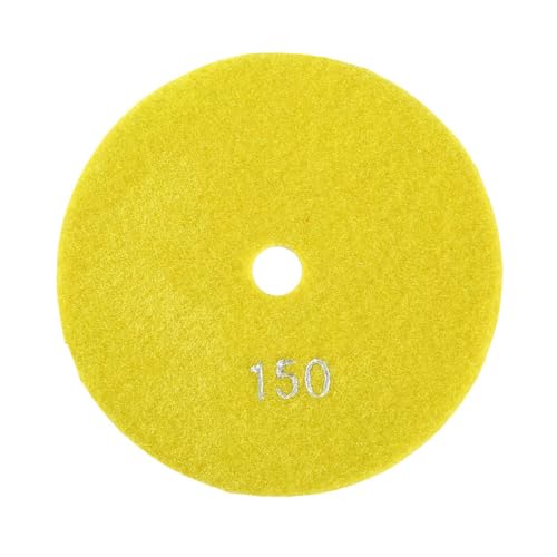 Telituny Diamant-Schleifscheibe, Harz-Polierscheibe 125mm, für Stein Glas Keramik, Nasspolierscheibe, Diamant-Schleifteller, Körnung 50 bis 3000 (150) von Telituny
