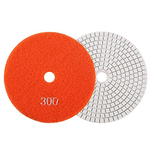 Telituny Diamant-Schleifscheibe, Harz-Polierscheibe 125mm, für Stein Glas Keramik, Nasspolierscheibe, Diamant-Schleifteller, Körnung 50 bis 3000 (300) von Telituny