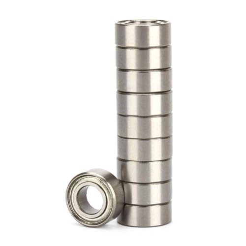 Telituny Kugellager 10mm, 10St MR105ZZ Mini Kugellager 5x10x4mm Doppeldichtung Lager Mini Kugellager, für Skateboard Roller Inline Skates Hochgeschwindigkeitsmotoren, Getrieben, Lüftern (5x10x4mm) Telituny Kugellager 10mm, 10St MR105ZZ Mini Kugellager 5x10x4mm Doppeldichtung Lager Mini Kugellager, für Skateboard Roller Inline Skates Hochgeschwindigkeitsmotoren, Getrieben, Lüftern (5x10x4mm) von Telituny