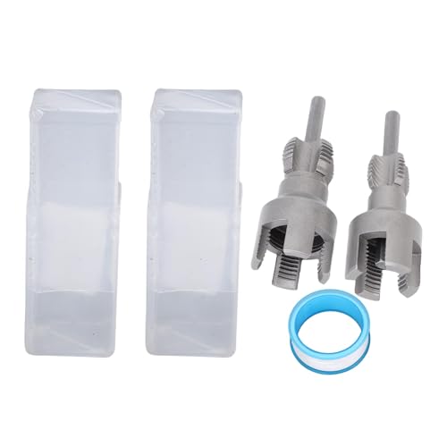 Telituny Rohrgewindeschneider Set, 1/2" & 3/4" Innengewinde Außengewinde für Kunststoff PPR PVC Rohre, Manuelles Schneidwerkzeug mit Spindeln, Legierungsstahl von Telituny