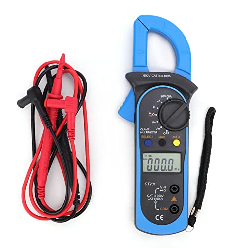 Telituny ST201 Digitaler Klemmmesser, 4000 Zählung Automatische Grade Multimeter mit NCV, Messen AC/DC-Spannung Bis zu 600V, Wechselstrom Bis zu 400A, Widerstand, Kapazität, Dioden-Test von Telituny