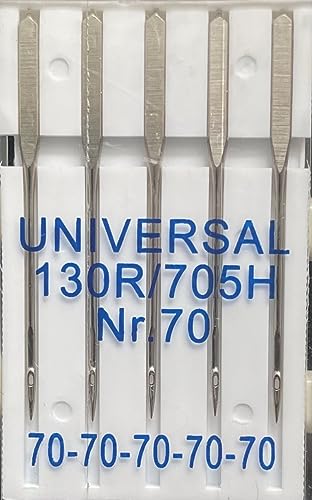 Nähmaschinennadeln Universal Flachkolben 70er 5 Nadeln 130/705 von Telliswelt