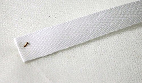 Telliswelt 1 Meter Deutsches Qualitäts Nahtband Köperband stabil 100% Baumwolle 15 mm breit weiß von Telliswelt